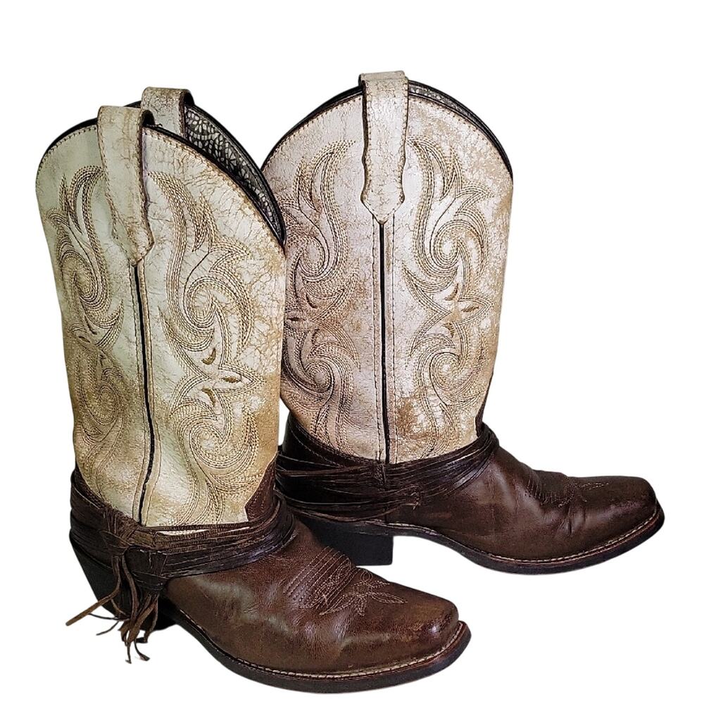 Laredo Myra Western Leather Cowboy Boots Womens Size 7.5